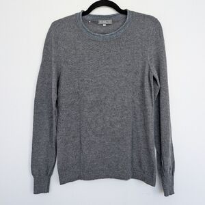 Musetti Made In Italy Gray Wool Cashmere Crewneck Sweater Sz 3